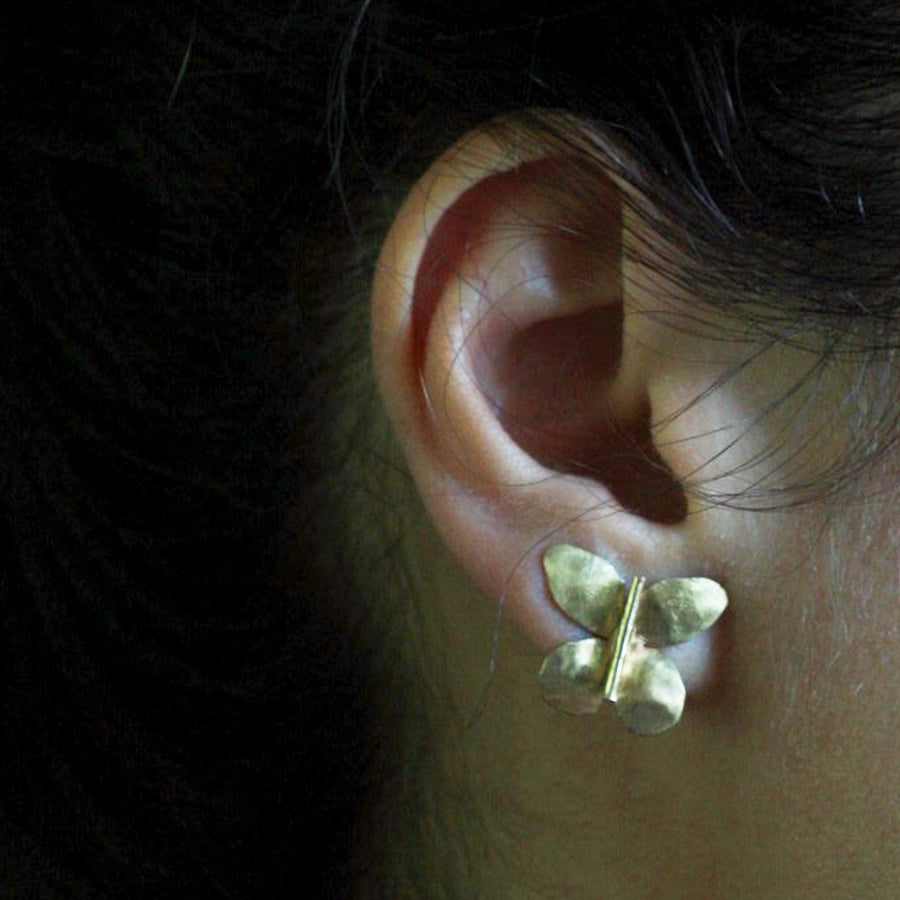 jewelry PETITE BUTTERFLY BRONZE EARRING JCE273 Julie Cohn Design Artisan Bronze Jewelry Handmade