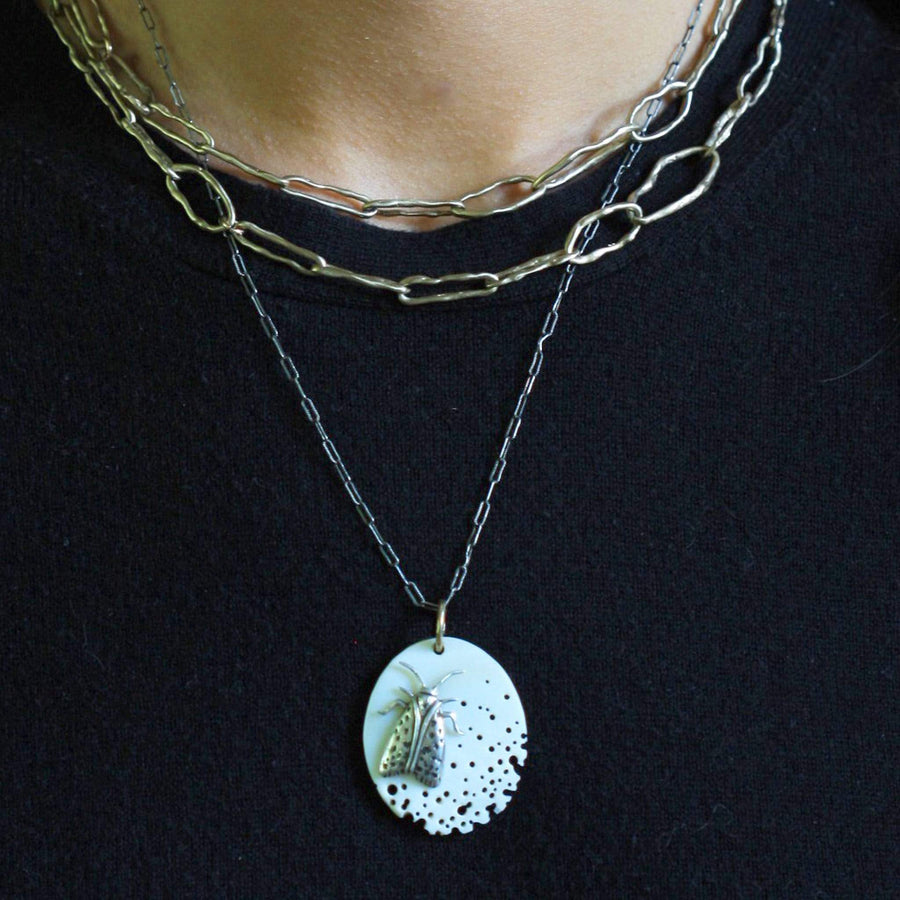 jewelry MELANGE BRONZE CHAIN JCN390 Julie Cohn Design Artisan Bronze Jewelry Handmade