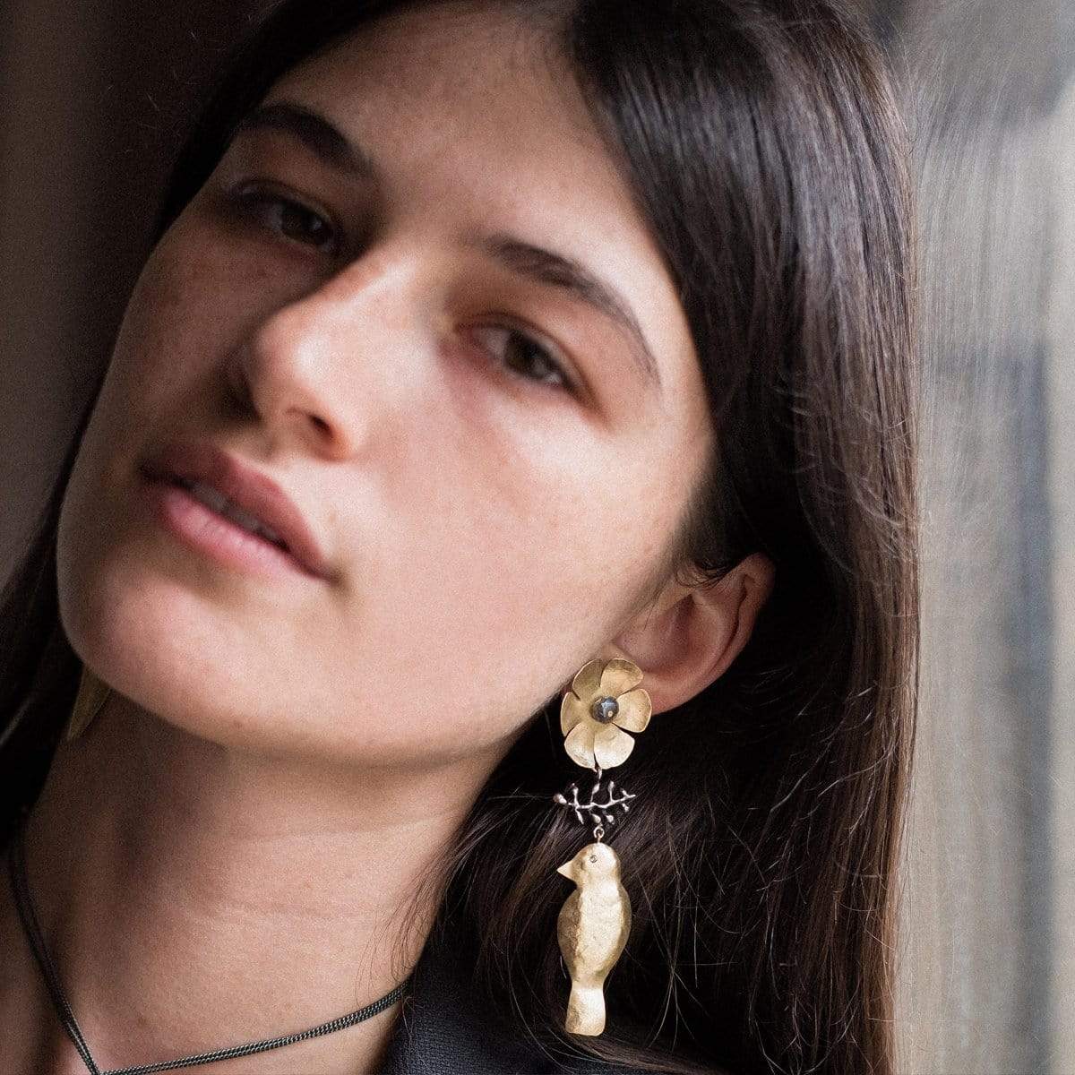 jewelry SECRET GARDEN BRONZE EARRINGS JCE245 Julie Cohn Design Artisan Bronze Jewelry Handmade